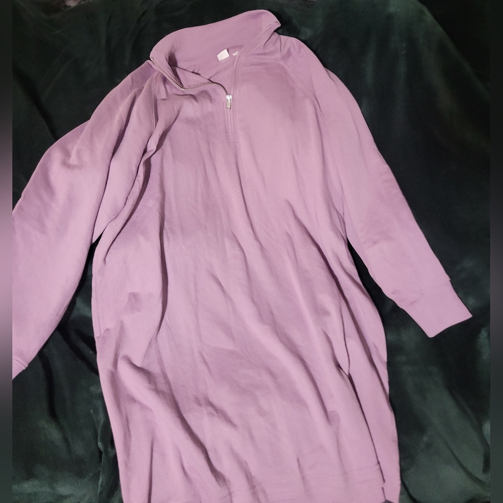 GAP Purple Half-Zip Pullover Dress